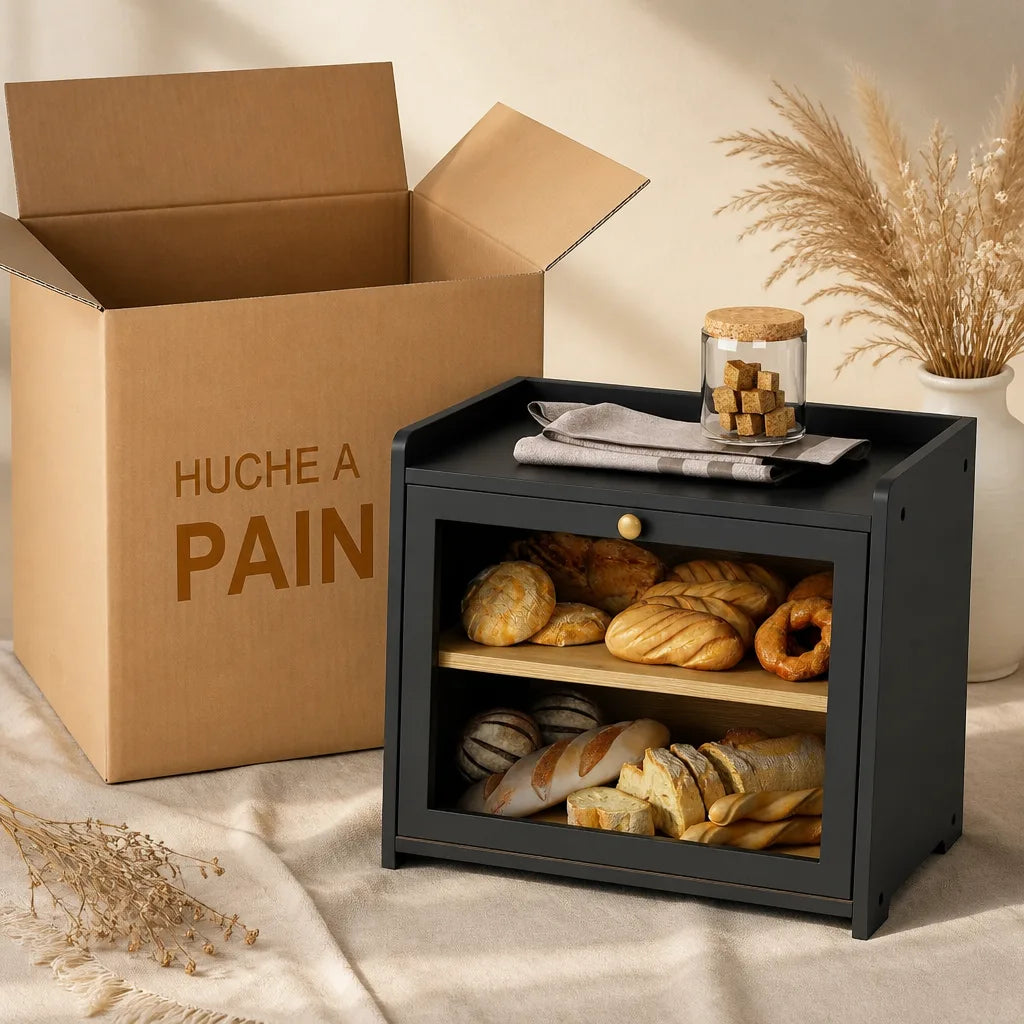 Boite à Pain 2 En 1 en situation d'utilisation
