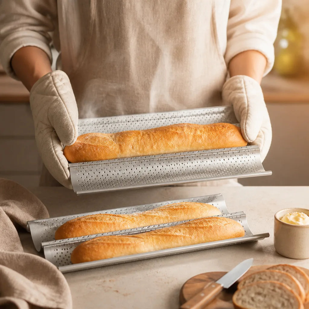 Moule À Baguettes Pain Écologiques en situation d'utilisation