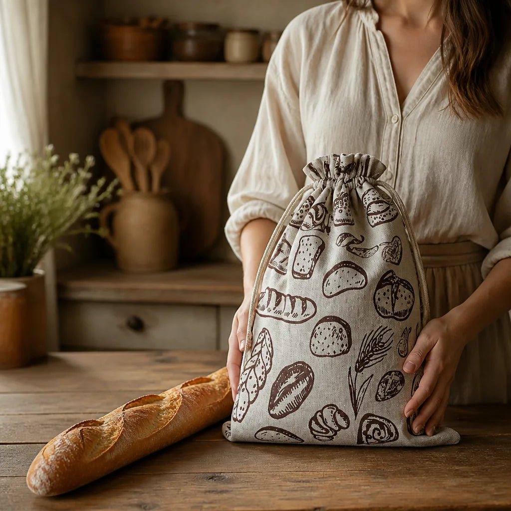 Petit Sac À Pain Rond - échelle de taille réelle