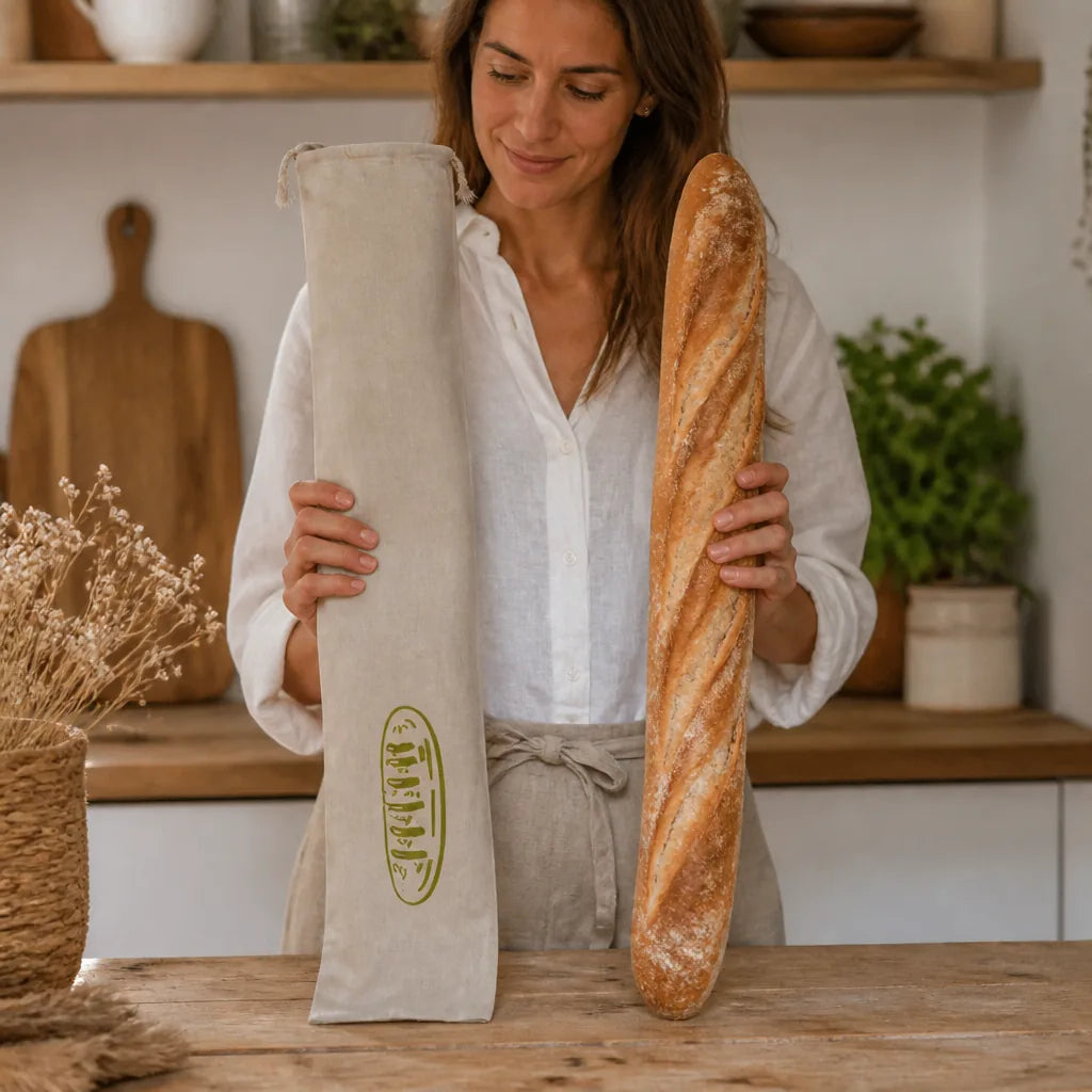 Sac À Pain Tissu Pour Meuble Cuisine - échelle de taille réelle